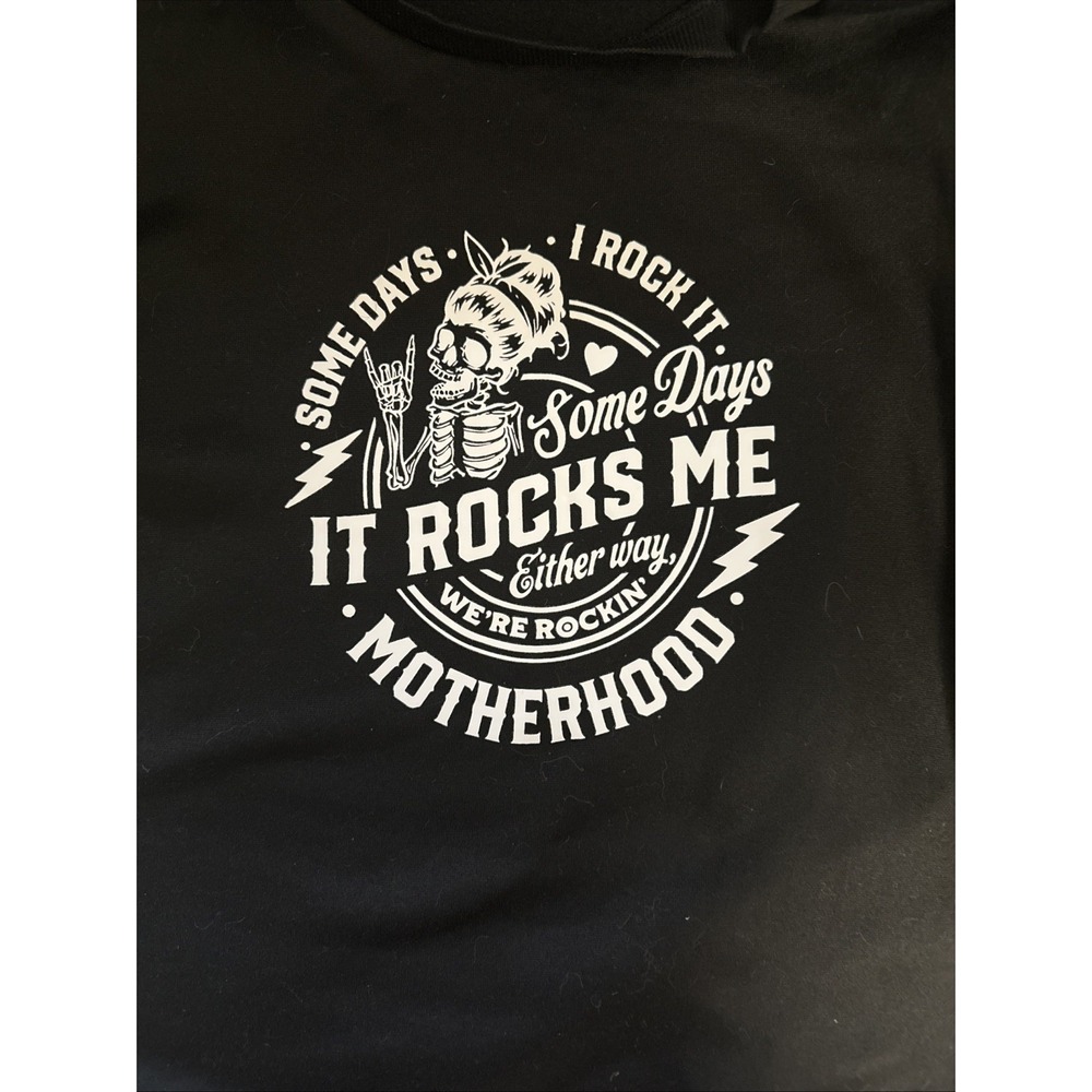 Motherhood Skeleton Halloween Long Sleeve Top Black SHEIN M